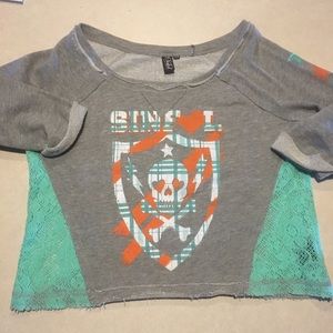 Sinful crop sweatshirt size extra small